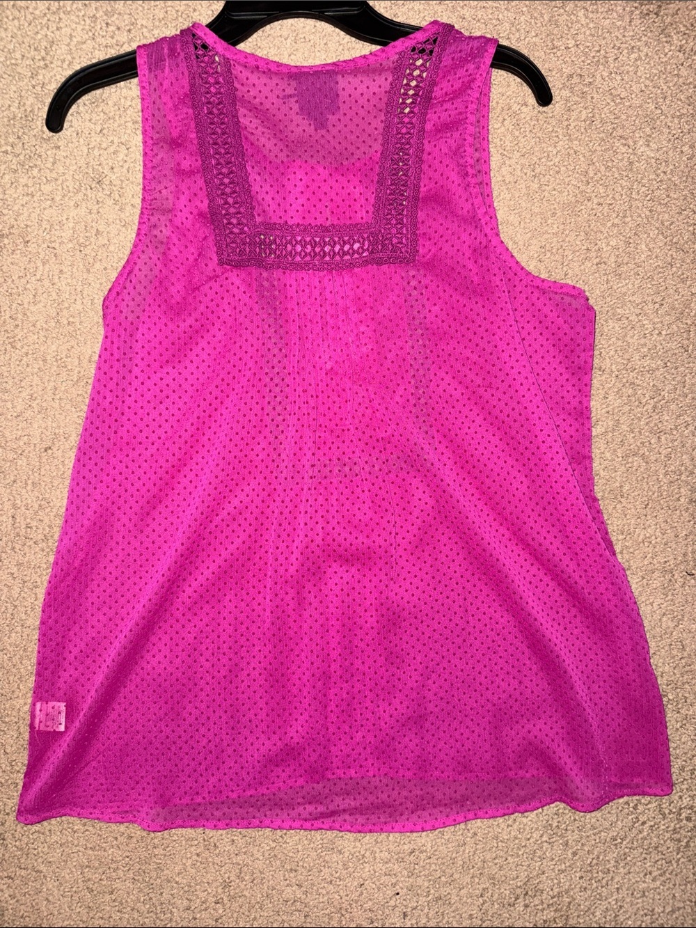 Boden Hot Pink Sleeveless Eyelet Tunic - Picture 4 of 4